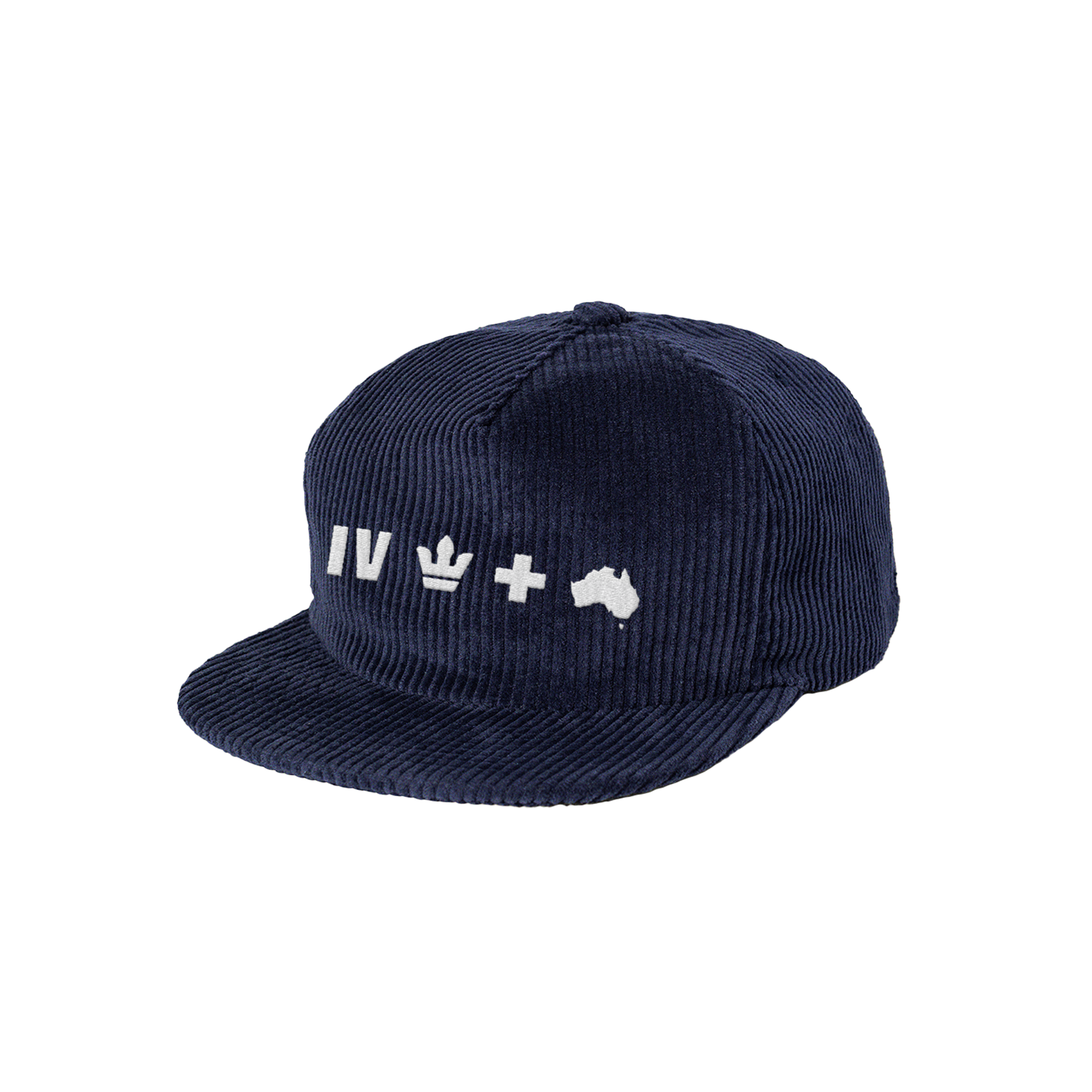 Weld Corduroy Embroidered Hat - Navy