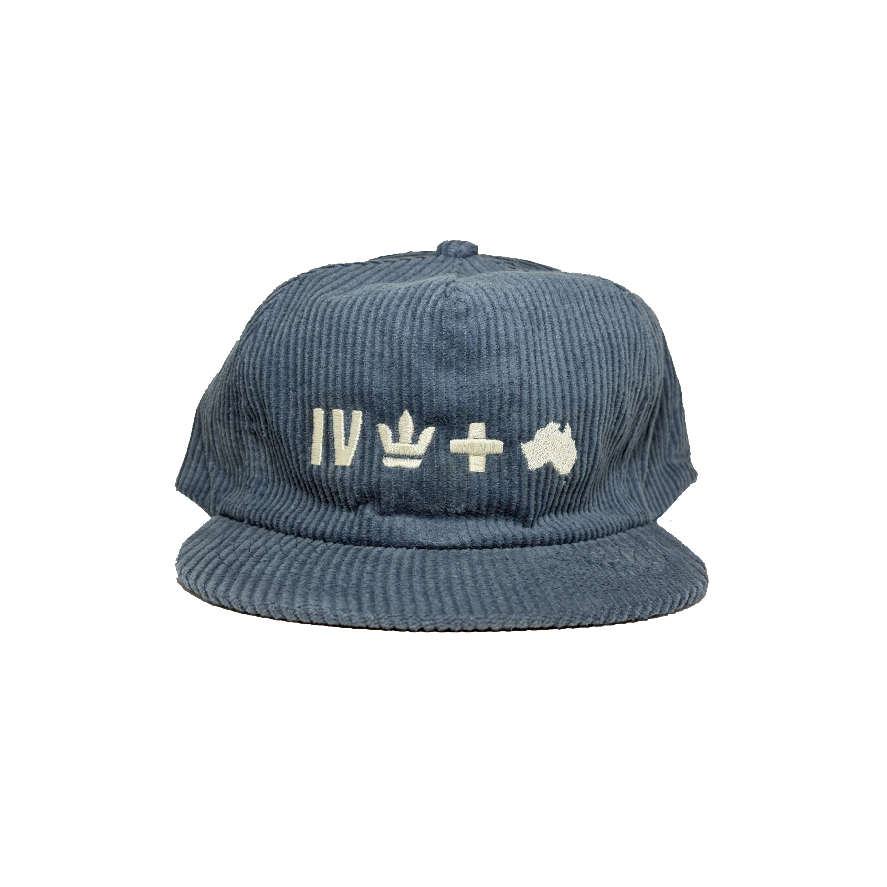 Weld Corduroy Embroidered Hat - Sky Blue