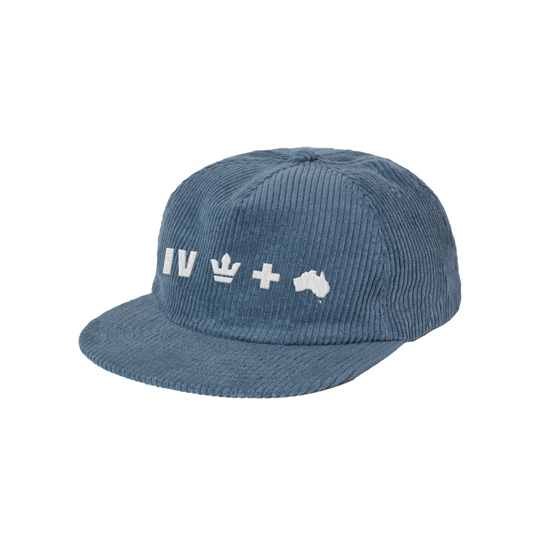 Weld Corduroy Embroidered Hat - Sky Blue